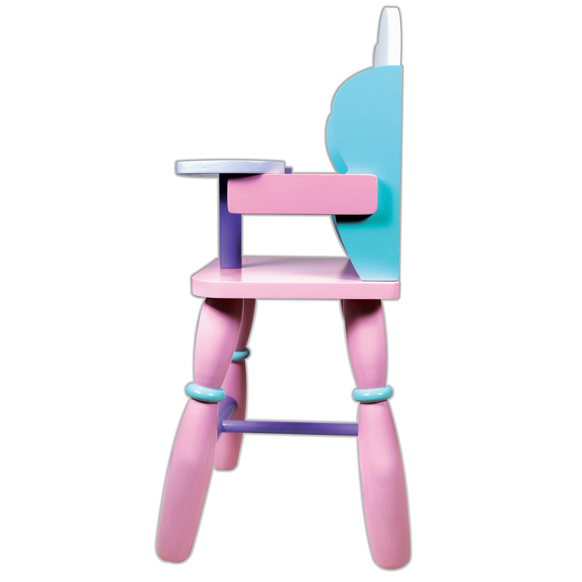 Pink Wooden Baby Doll High Chair O24592