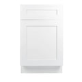 White Shaker Base Cabinet with 1 Door and 1 Drawer D399