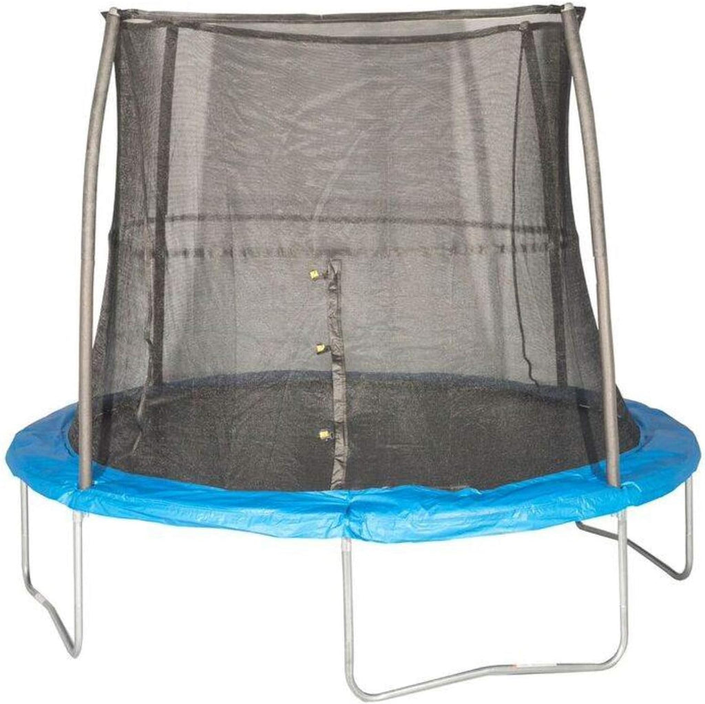 Blue 10 Foot Outdoor Trampoline with Safety Net Enclosure S700