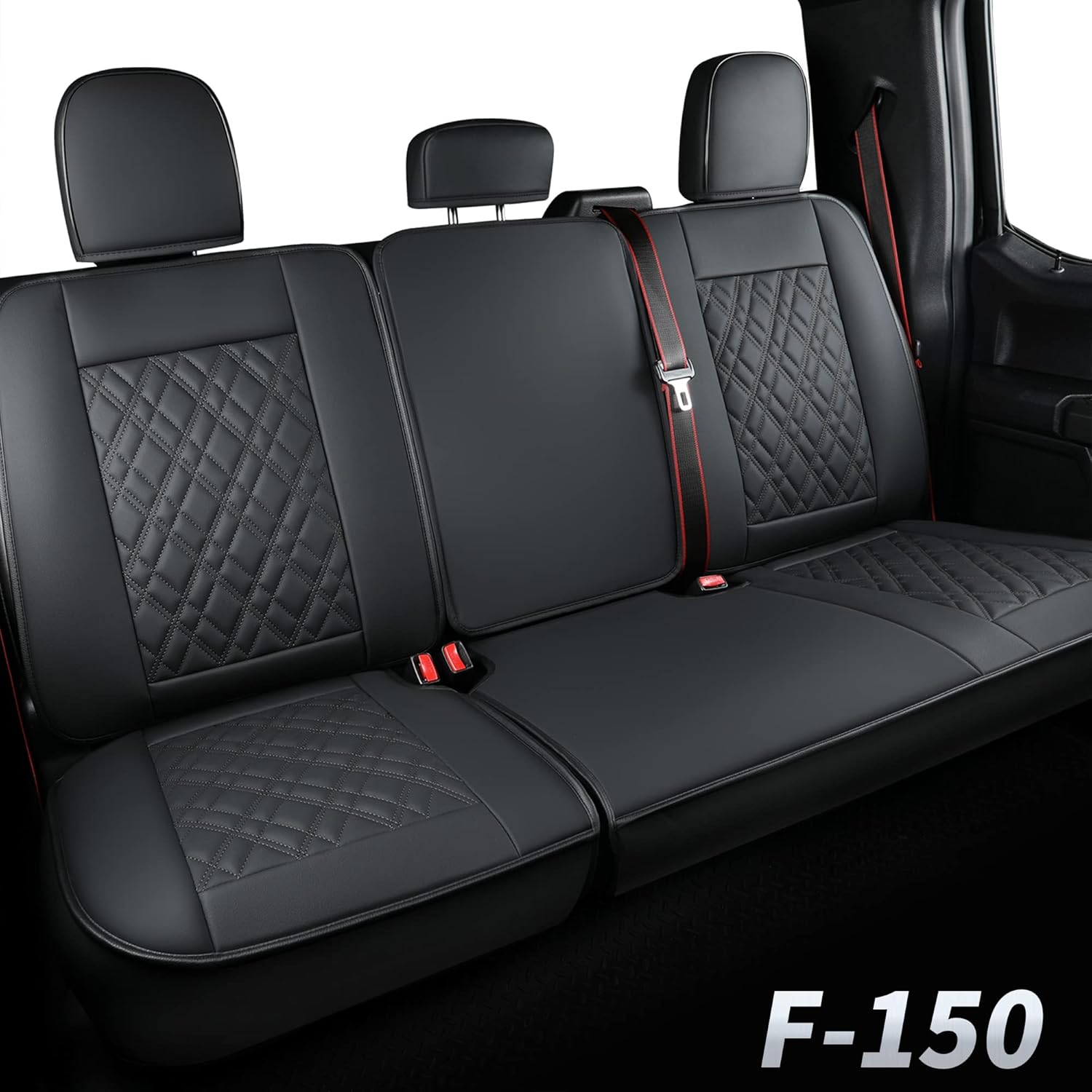 Faux Leather Seat Covers Full Set Gray E95425