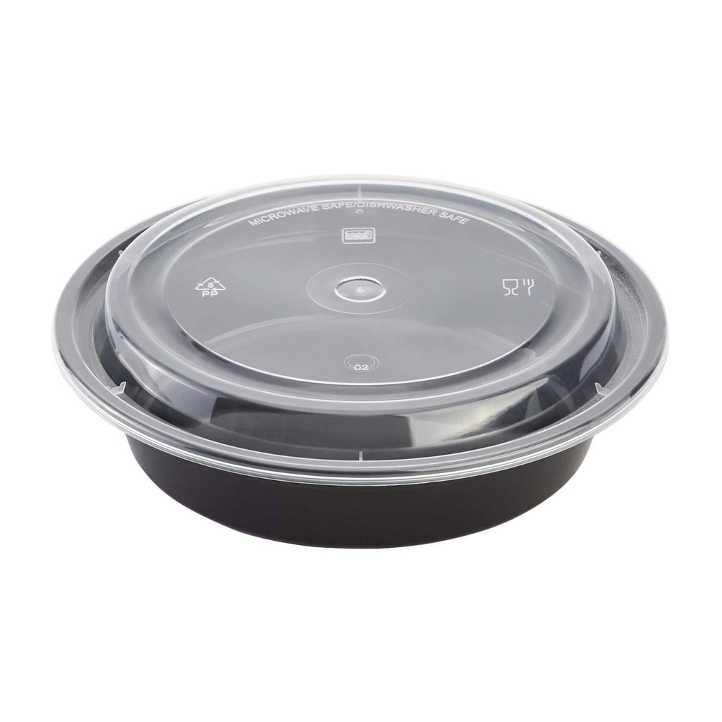 24 oz Microwavable Containers and Lids (Case of 150) W2651