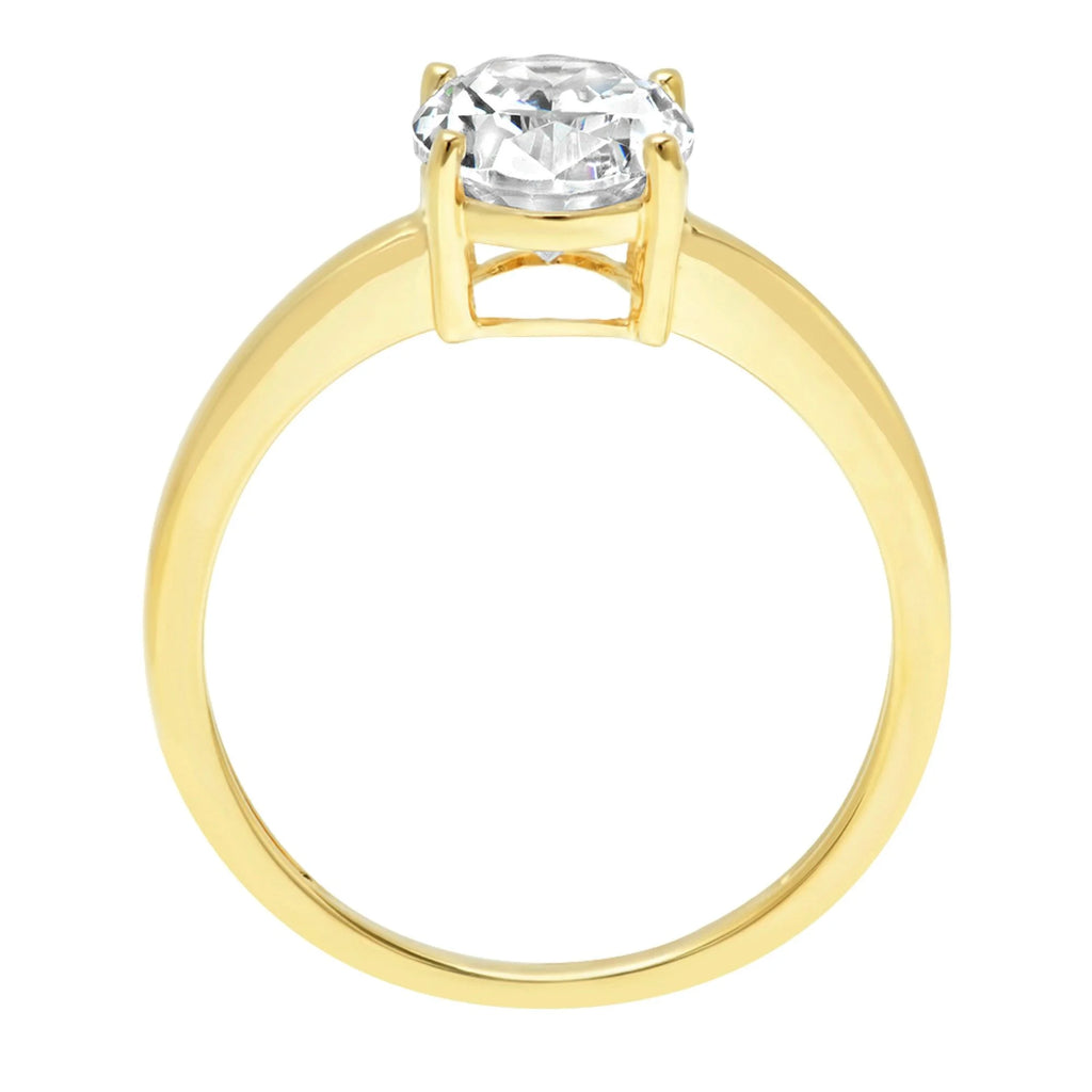 14K Yellow Gold Solitaire Engagement Ring size 7.5 C242778