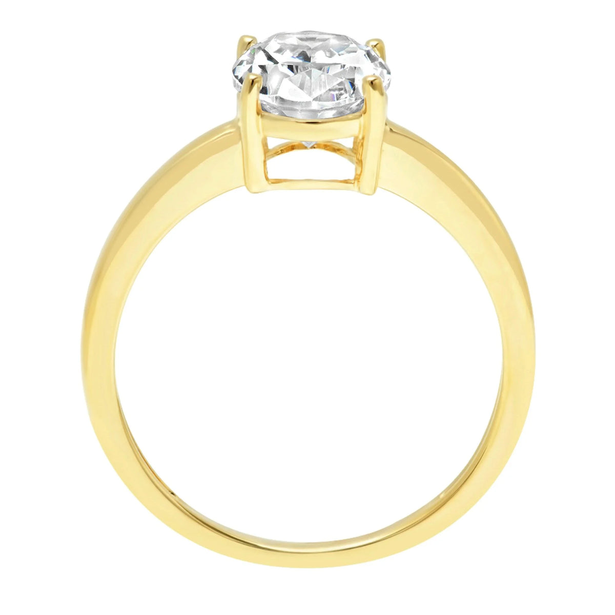 14K Yellow Gold Solitaire Engagement Ring size 7.5 C242778