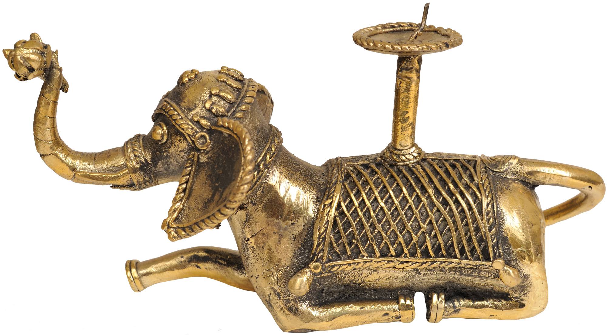 Brass Elephant Candle Stand L882827