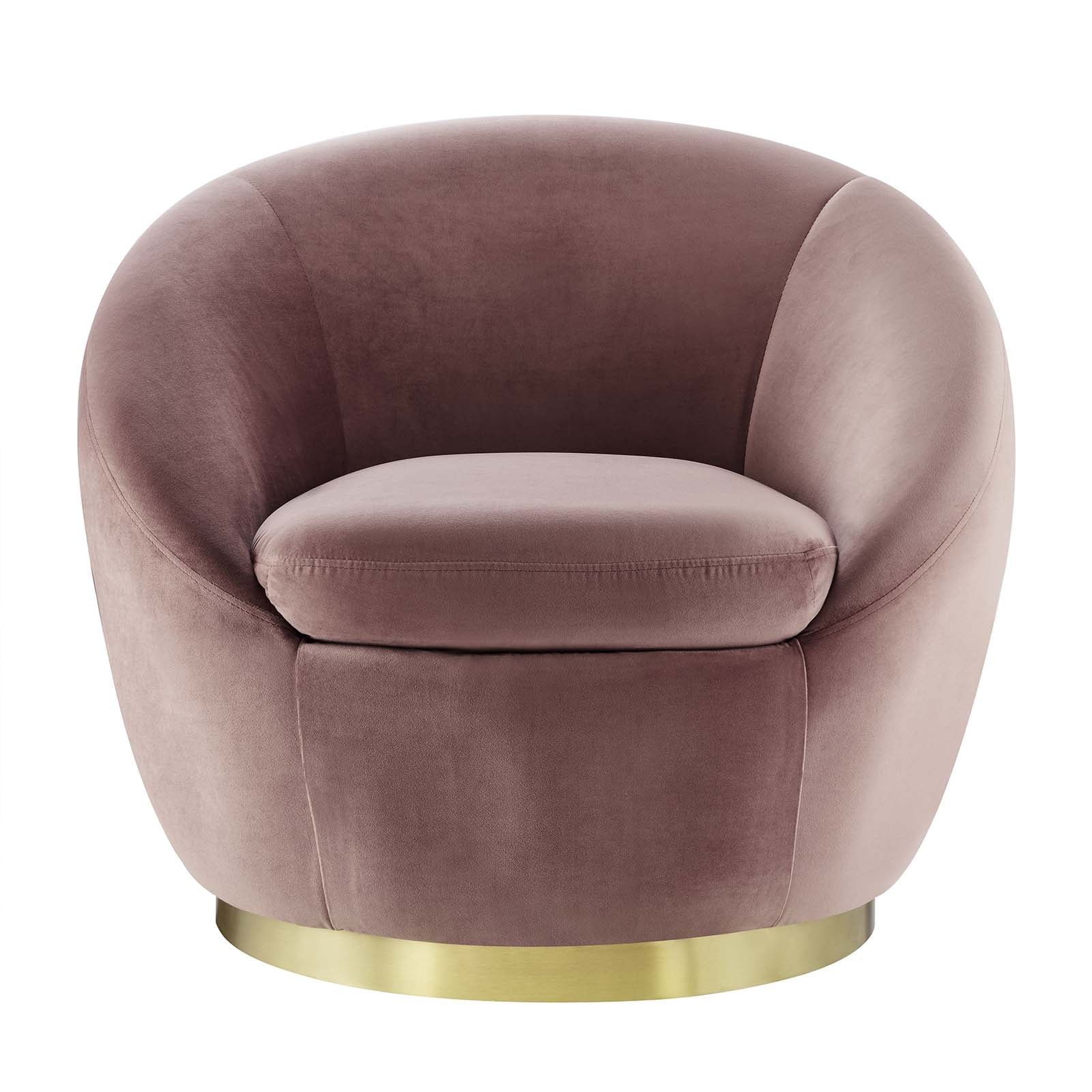 Pink Gold Velvet Swivel Accent Chair V144