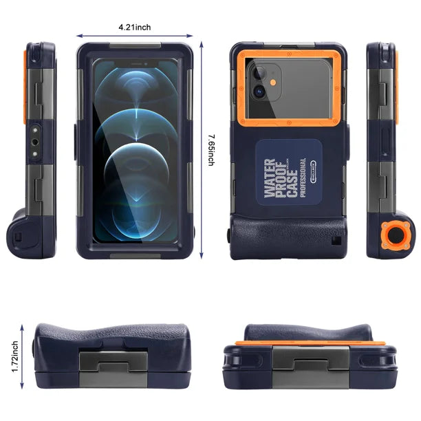 Waterproof UnderWater Case for Phones Up to 6.9 Inch with Lanyard G157
