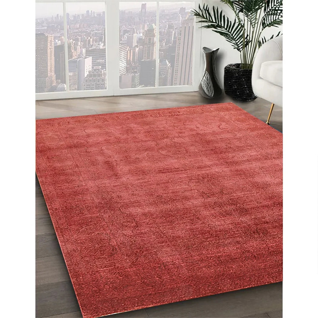 Bright Orange Rectangle Area Rug K4090