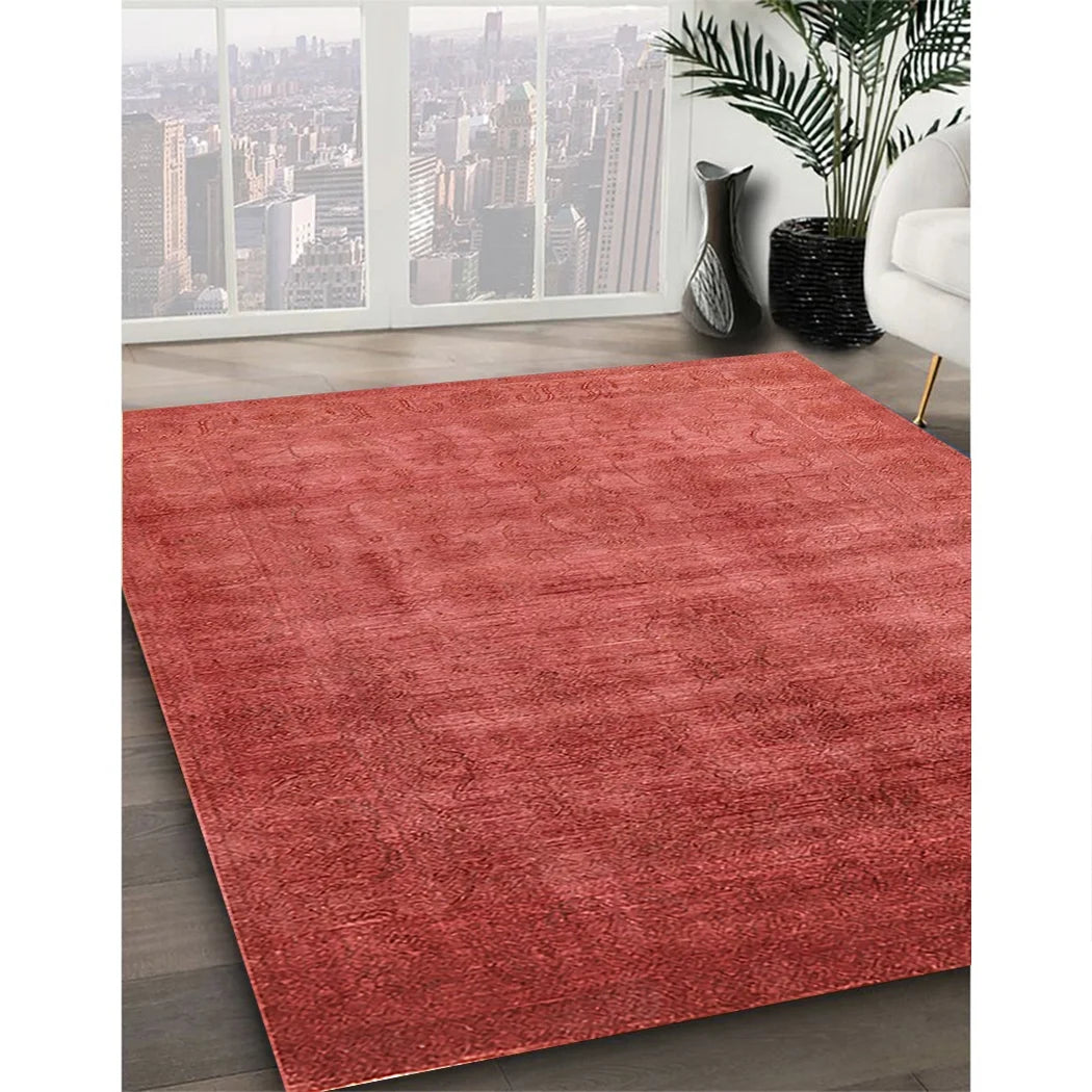 Bright Orange Rectangle Area Rug K4090
