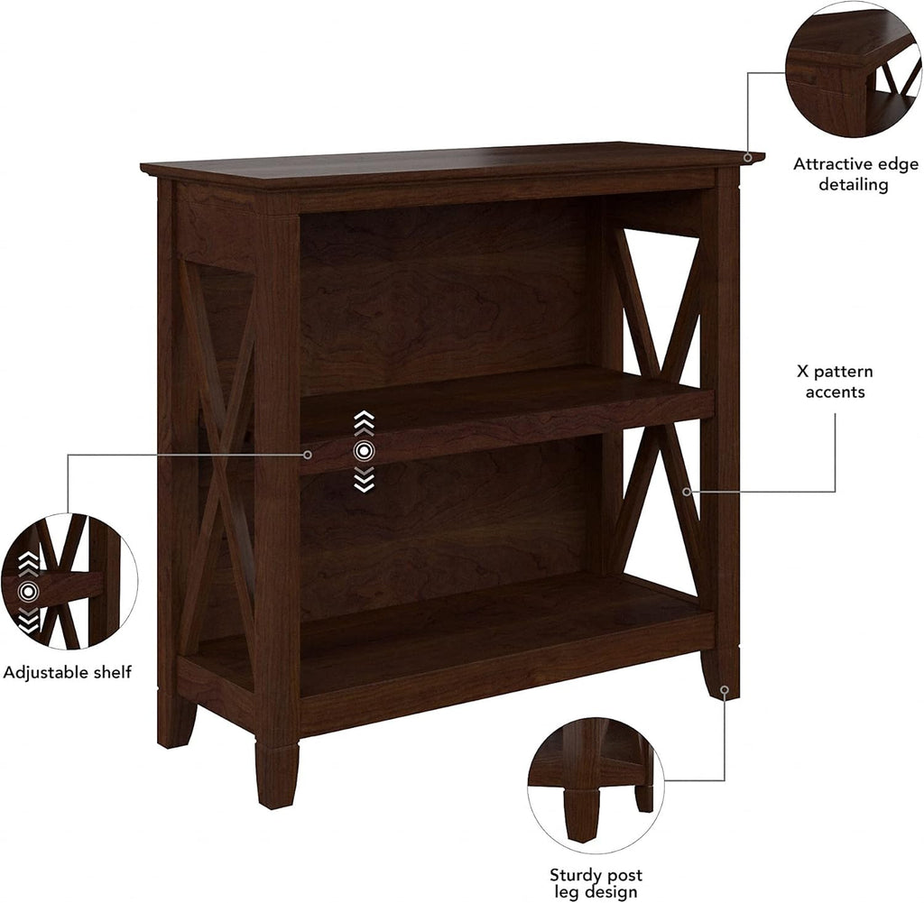 Small 2 Shelf Bookcase, Bing Cherry T3274
