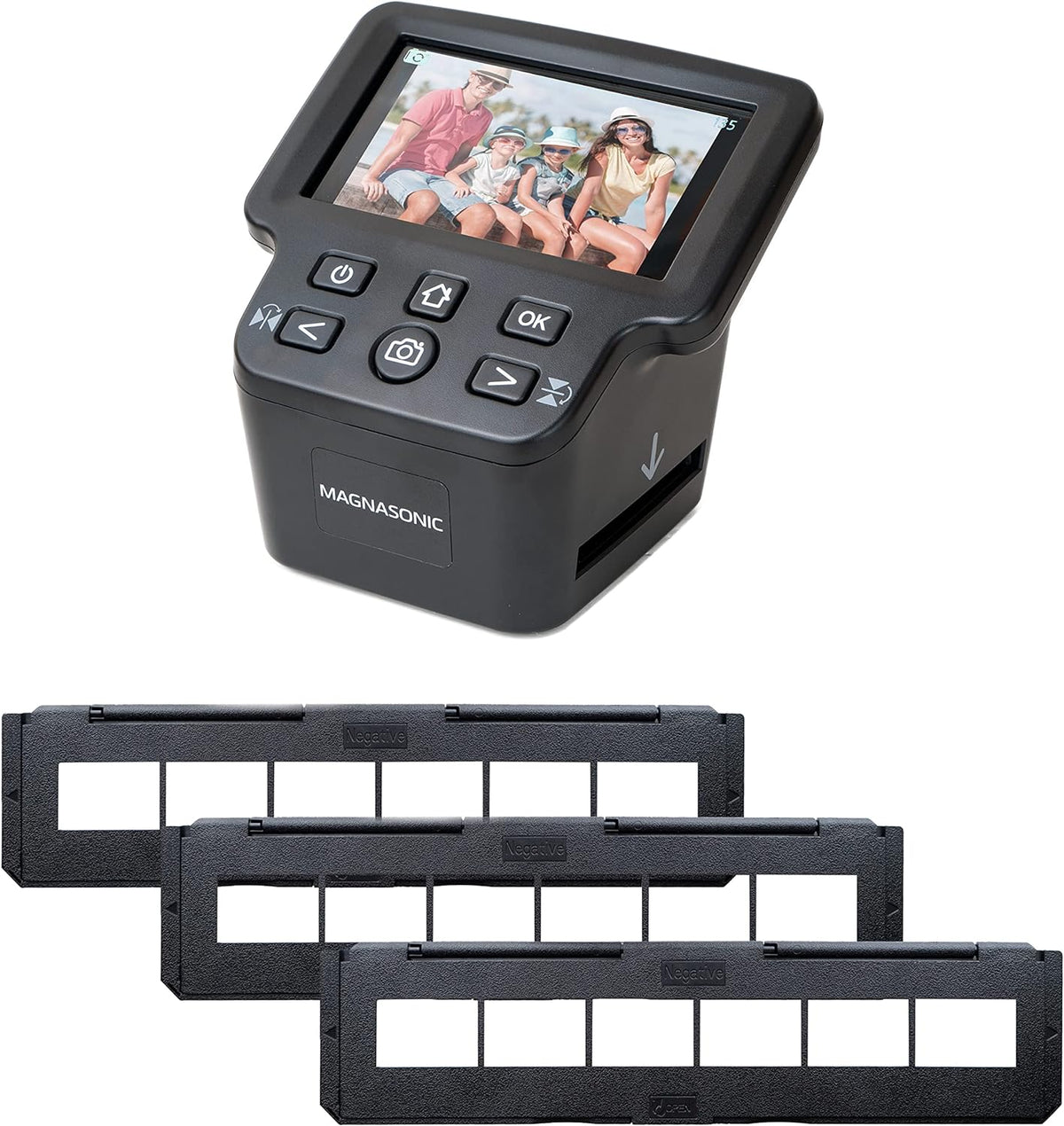 22MP Film Scanner with 5 Display, Converts 35mm/126/110/Super 8 Film & Slides into Digital Photos J813