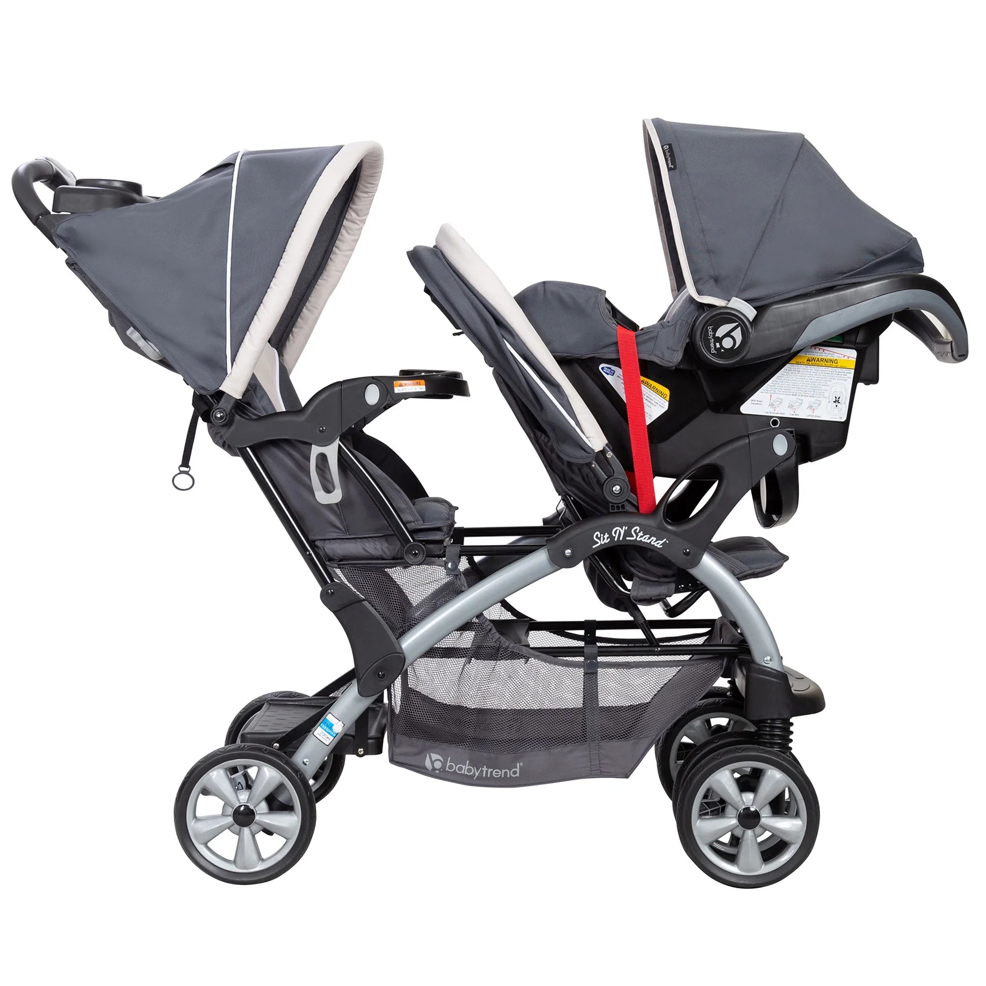 Magnolia Double Baby Stroller and Single Car Seat T3022