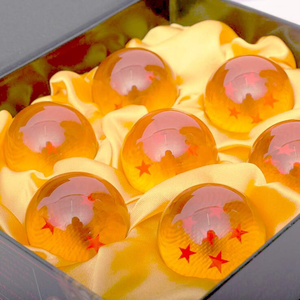 7 Pcs Crystal Glass 3D Stars Balls with Gift Box P681712