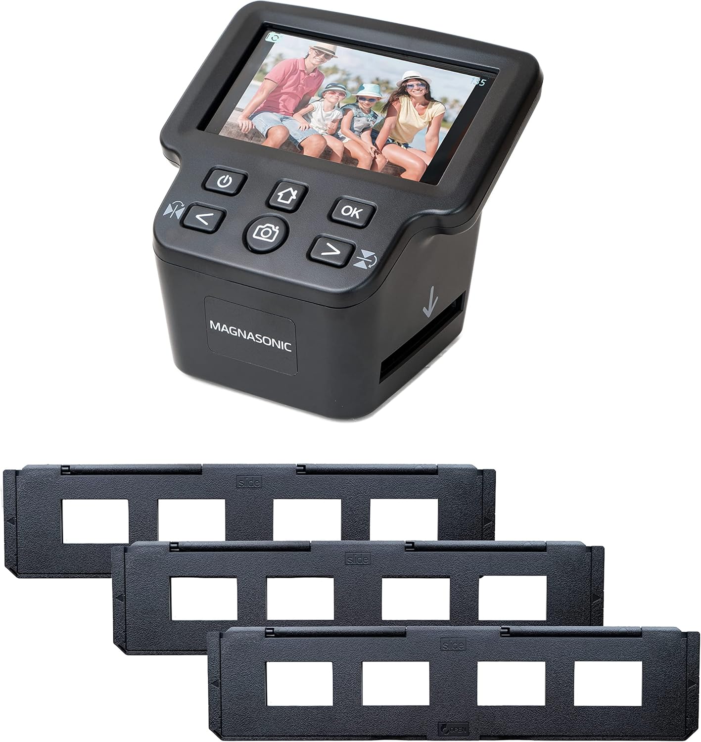 22MP Film Scanner with 5 Display, Converts 35mm/126/110/Super 8 Film & Slides into Digital Photos J813