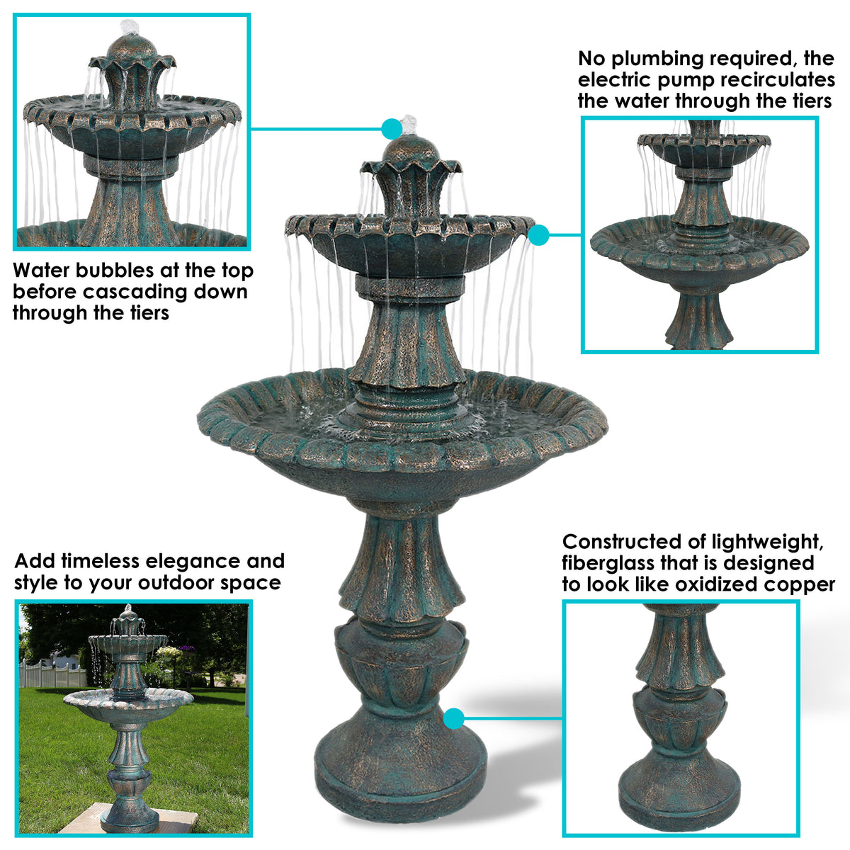 2-Tier Outdoor Water Fountain C749069