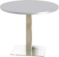 42x22 Round Dining Height Table Stainless Steel Ice Gray V944