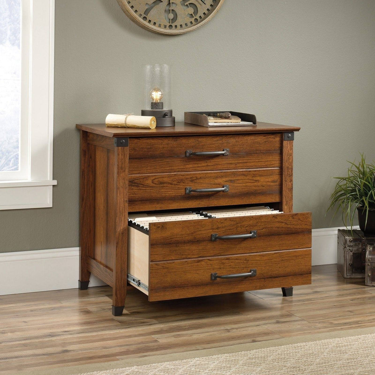 Washington Cherry Lateral File Cabinet Q91405