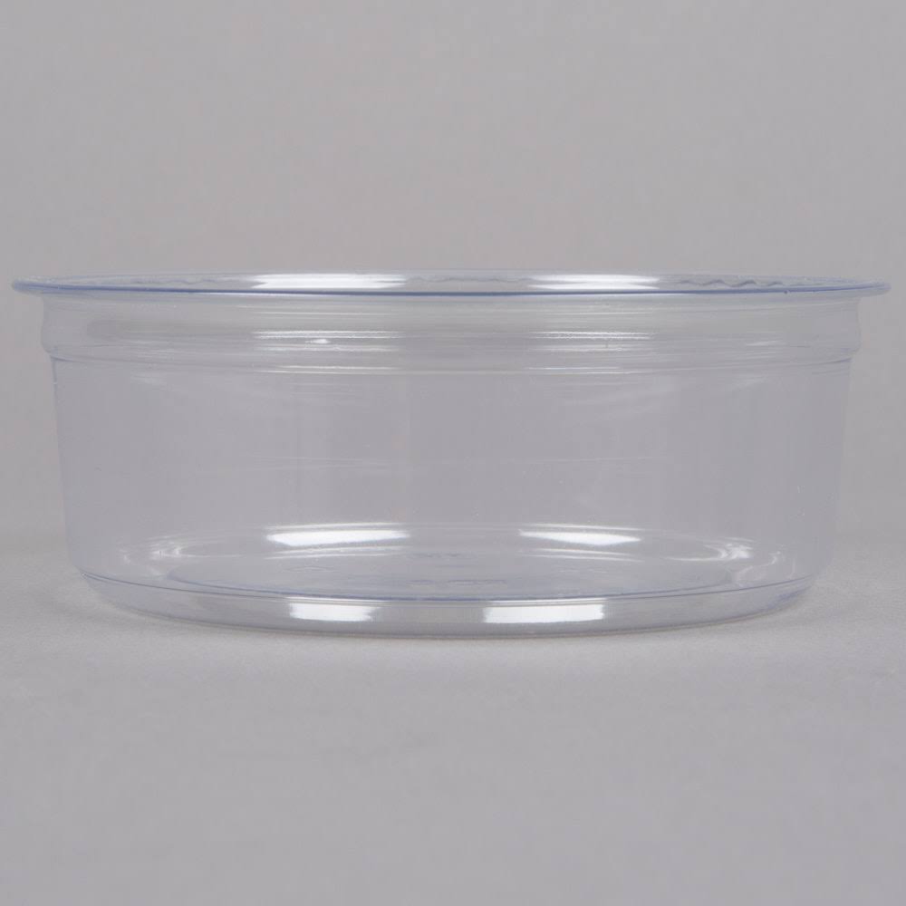 8 oz Clear Pet Plastic Round Deli Container L21874