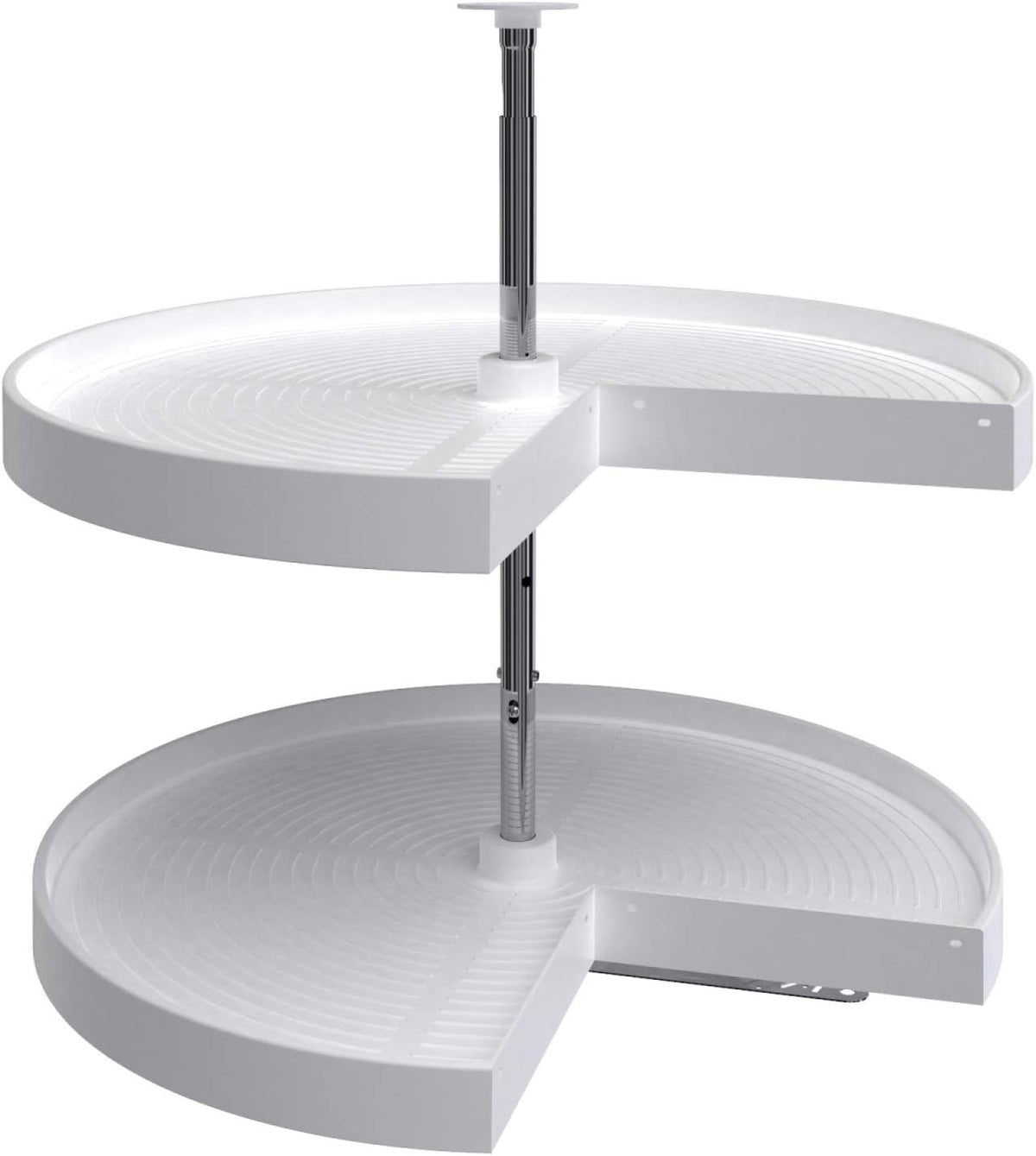 Almond Polymer Pie-Cut Cabinet Lazy Susan 2-Shelf P7306