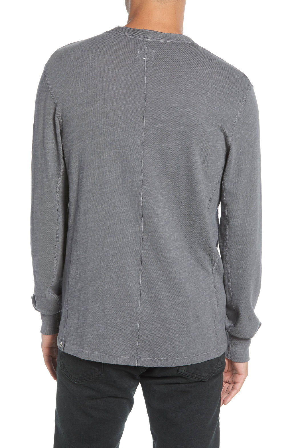 Grey Cotton Henley T925524