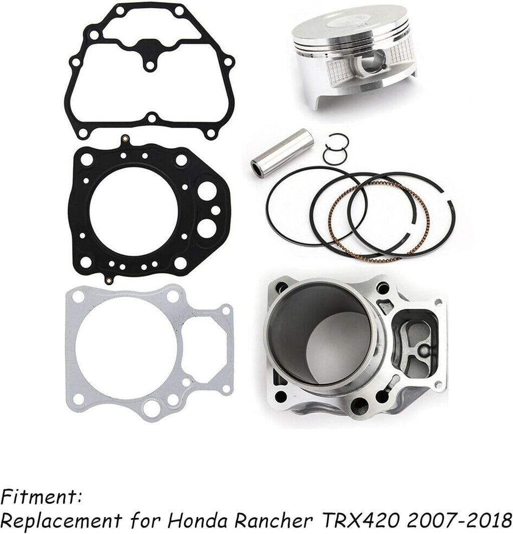 Cylinder Piston Gasket Top End Rebuild Kit for Honda Rancher TRX420 2007-2018 Q366