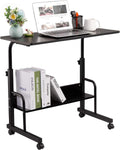 Oak Mobile Side Table with Wheels U438204