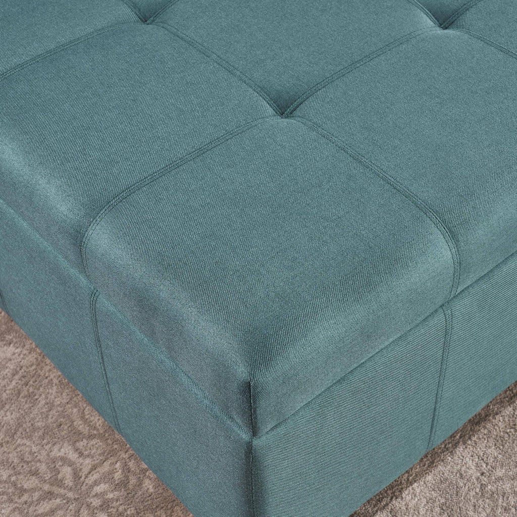 Dark Gray Fabric Storage Ottoman R430