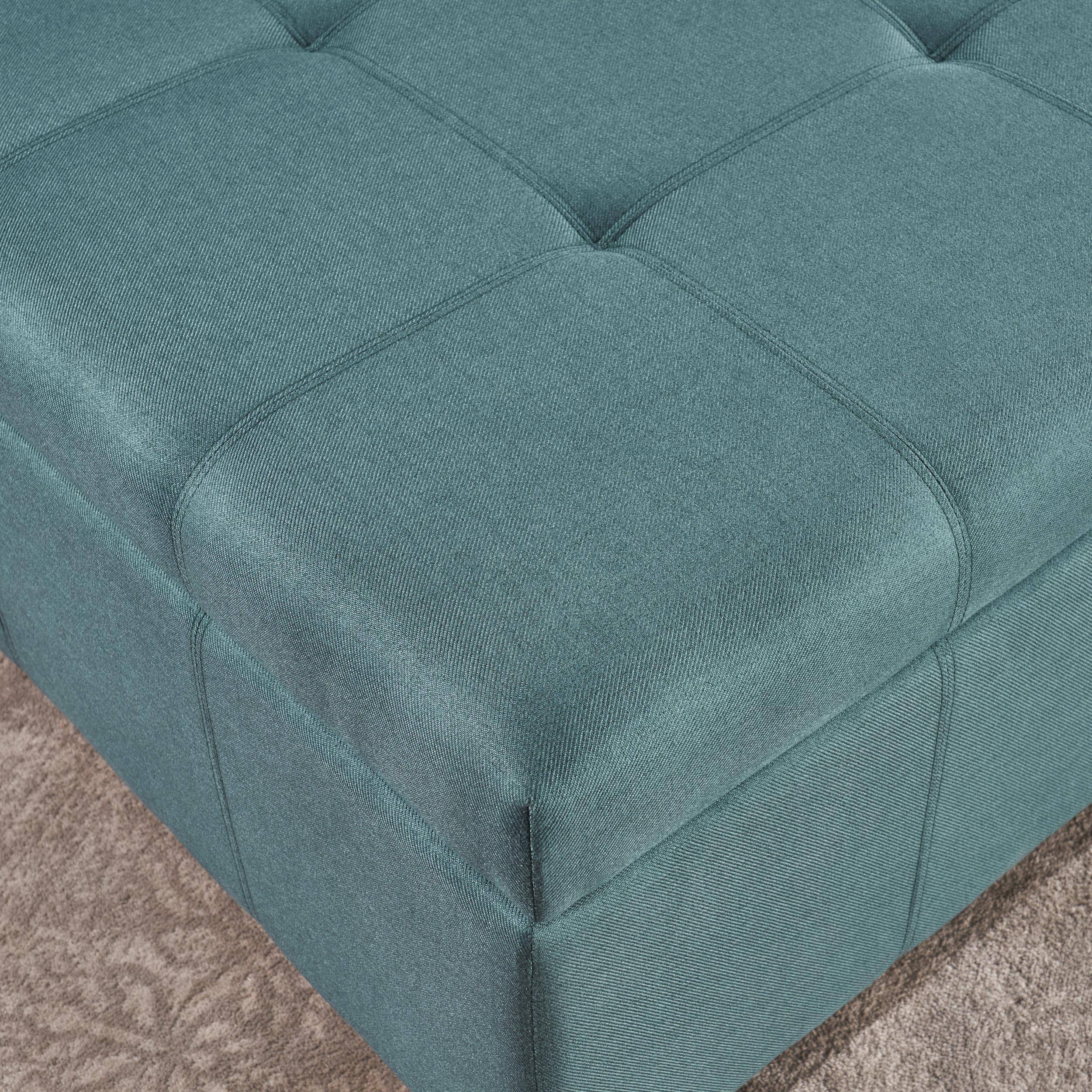 Dark Gray Fabric Storage Ottoman R430