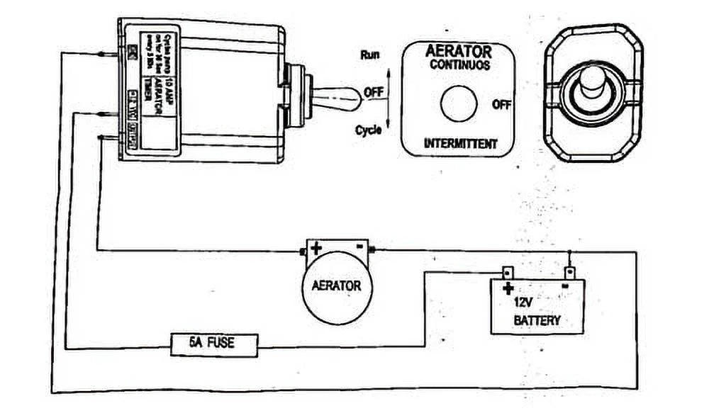 Boat Aerator Livewell Timer 10Amp 3Position Toggle Q105856