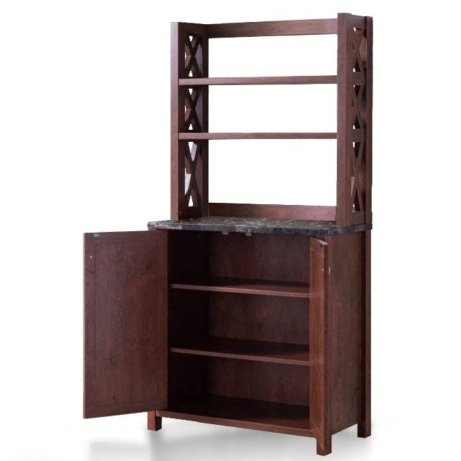 Rustic Walnut Kitchen Storage Hutch Z9557