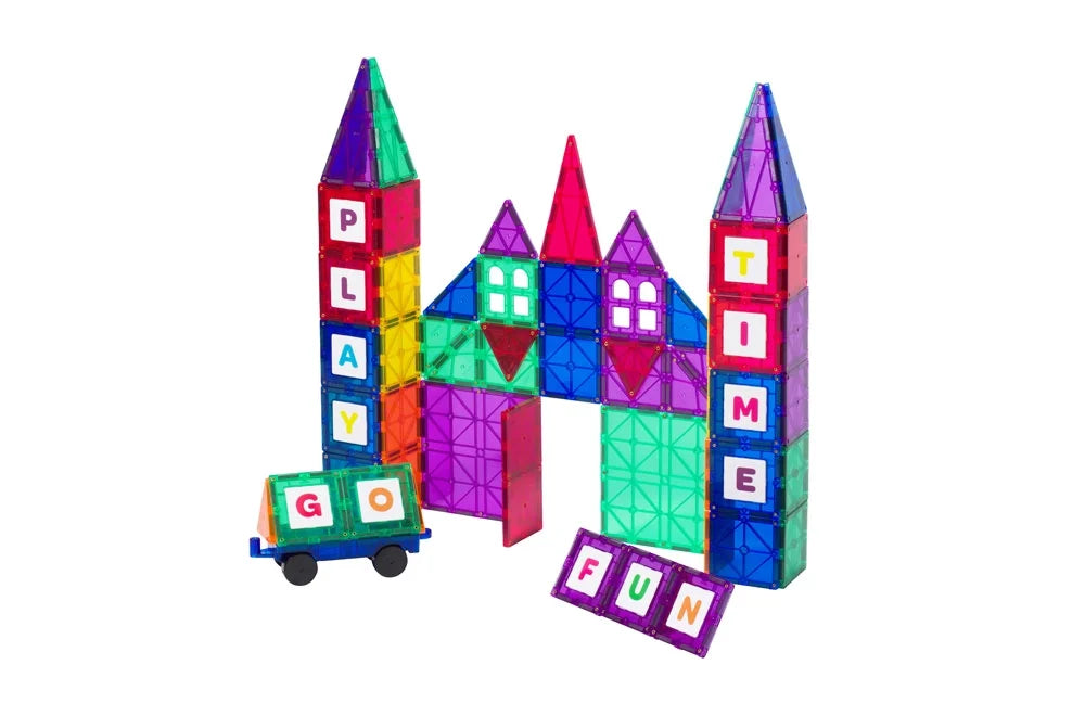 100 Piece Magnetic Tiles Set with 18 Piece Clickins Accessories F885