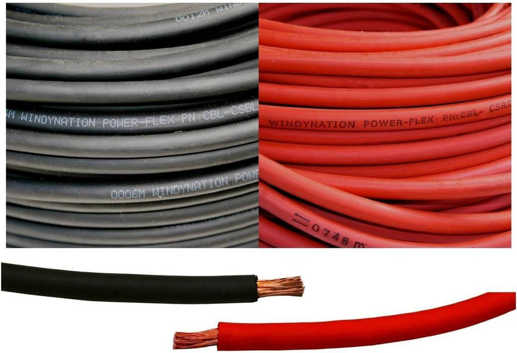 4 AWG 15 Feet Red + 15 Feet Black Pure Copper Flexible Welding Battery Cable Wire Pack of 2 O1960