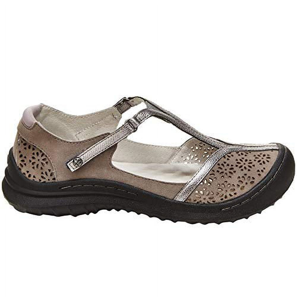 Gunmetal Grey Mary Jane Flats O411610