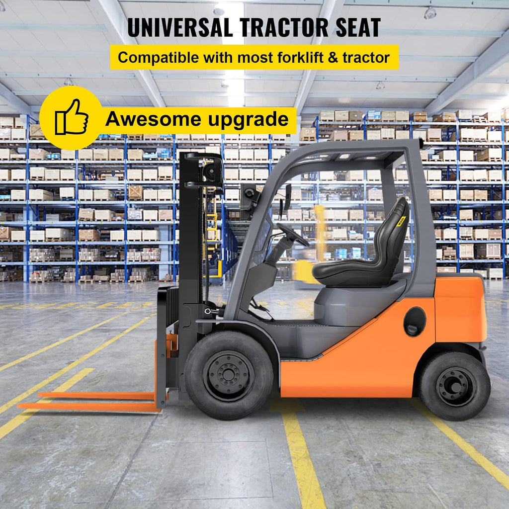 Black Vinyl High Back Tractor Seat Replacement 2 Pcs X6710