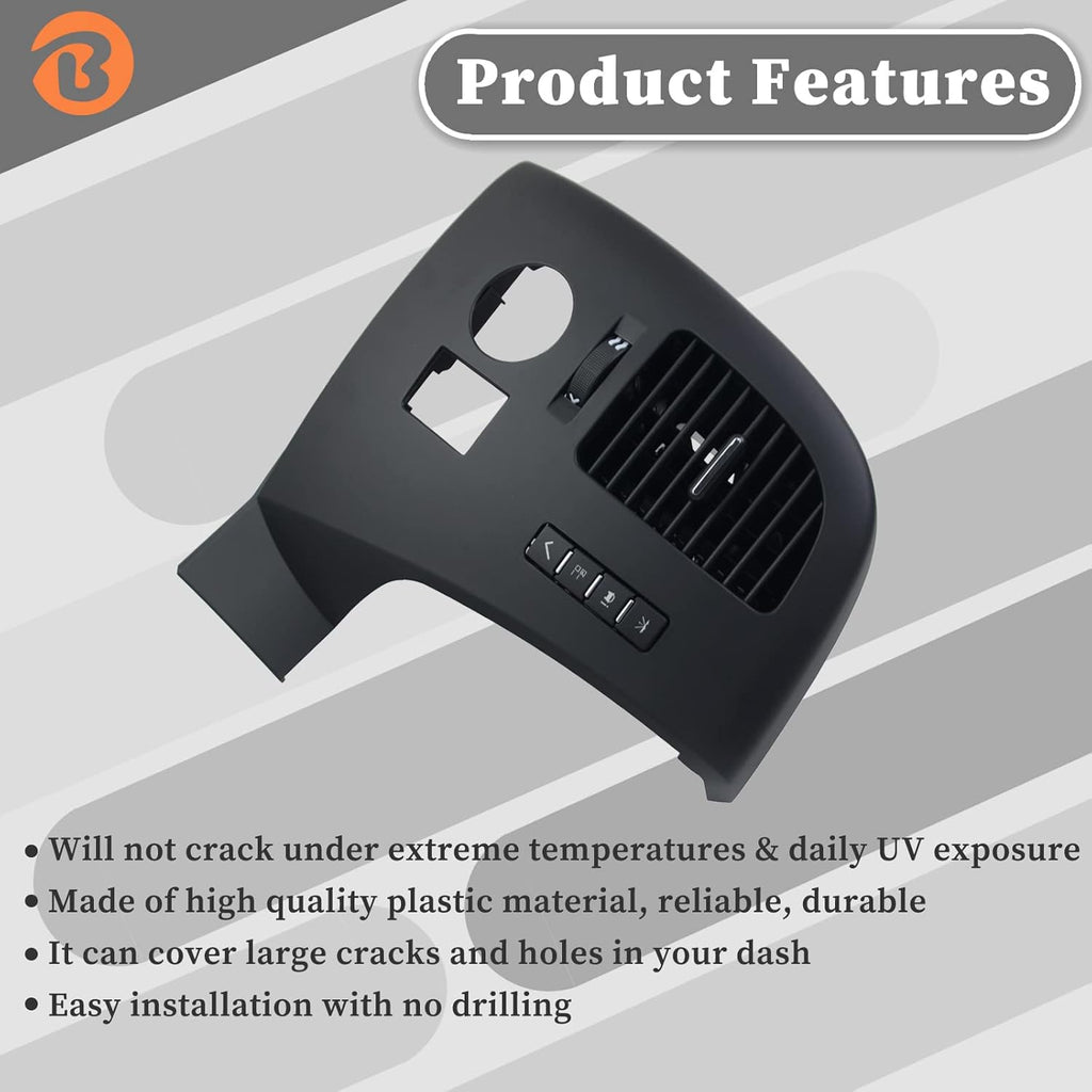 Driver Information Center Control Panel Air Vent Compatible with Chevy Suburban Tahoe Silverado GMC Sierra Yukon XL 1500 2500 3500 HD 2007-2013 Pack of 2 L756
