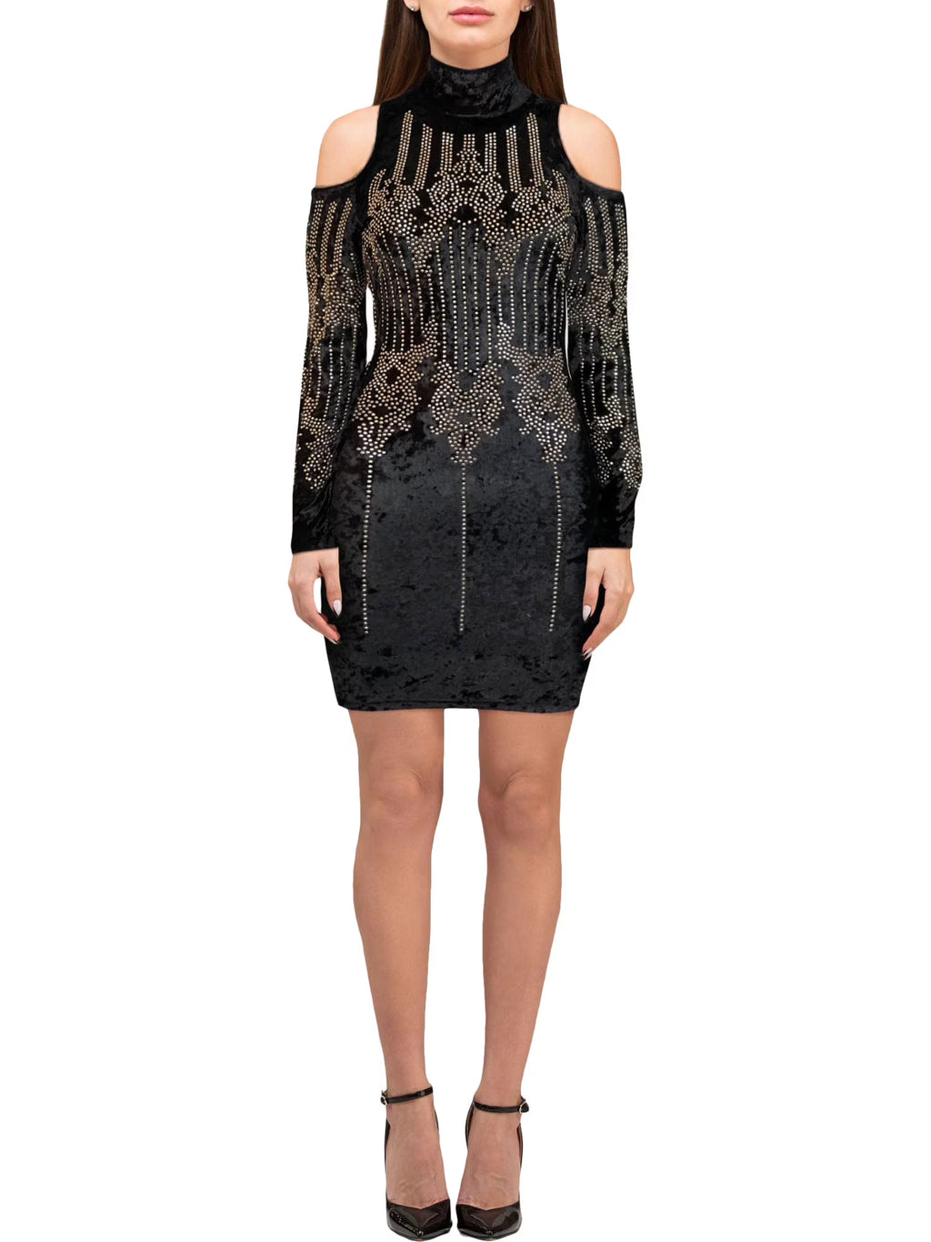 Vivi Stud Velvet Dress L118525
