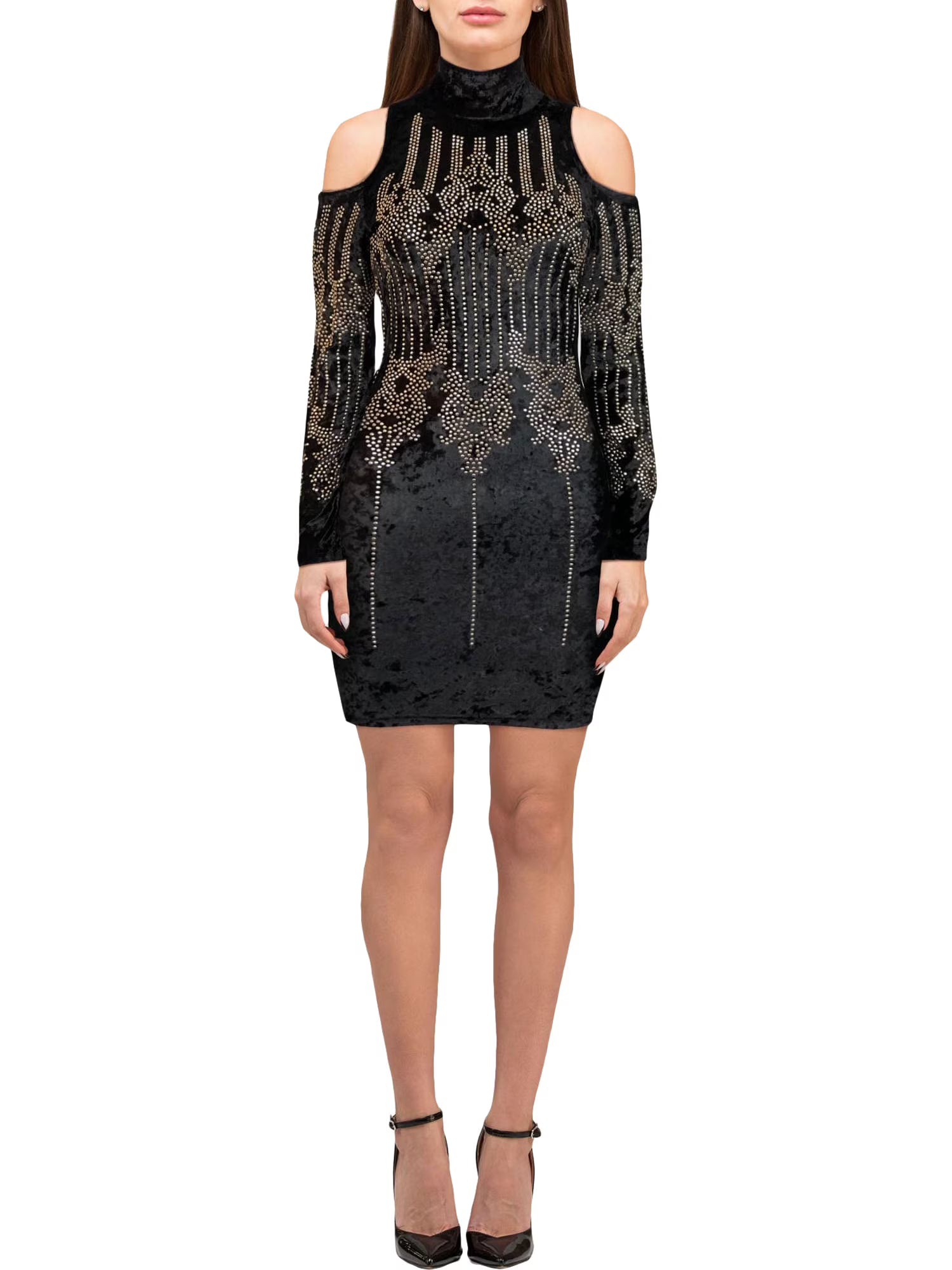 Vivi Stud Velvet Dress L118525