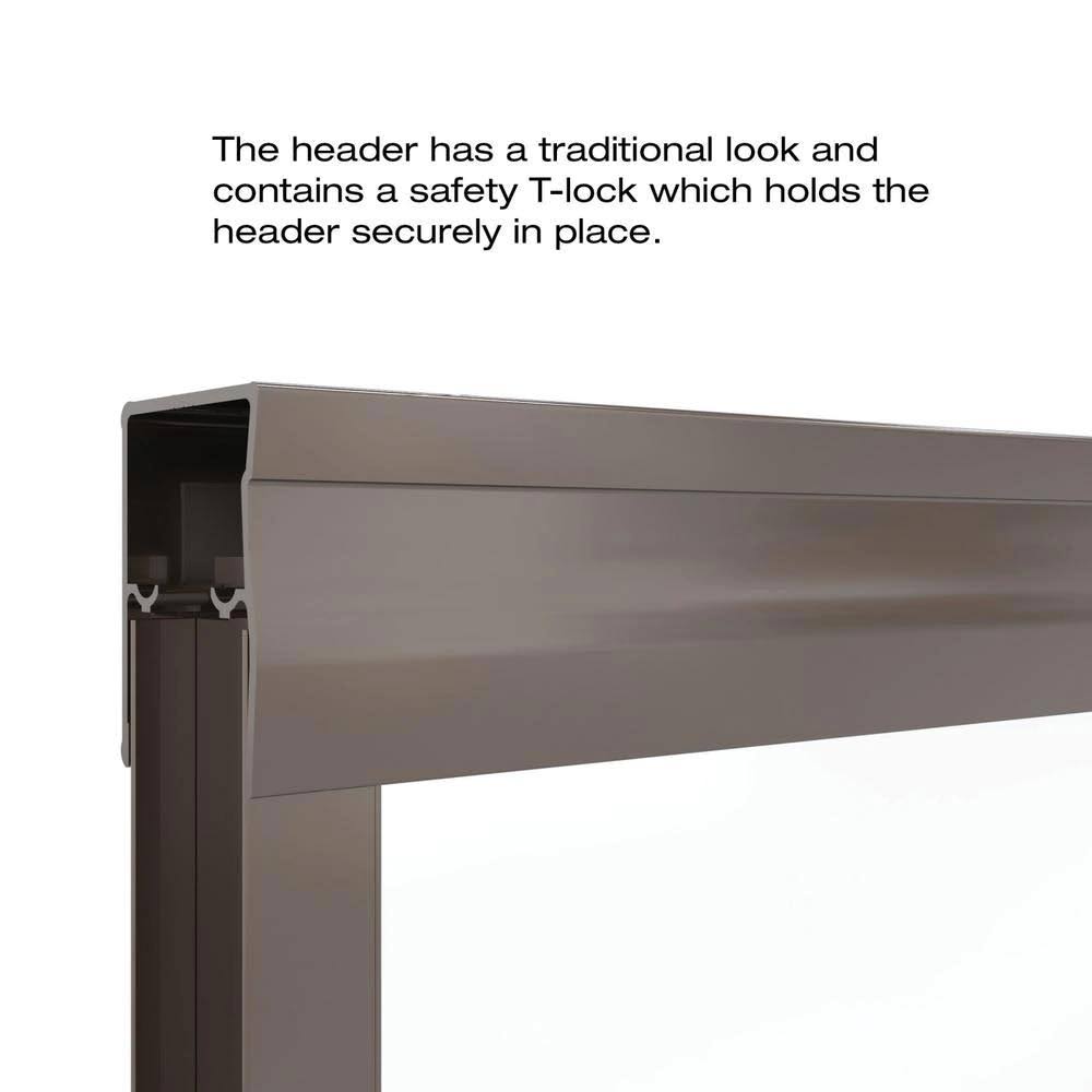 Bypass Framed Tub Door with Obscure Oil Rubbed Bronze Y517