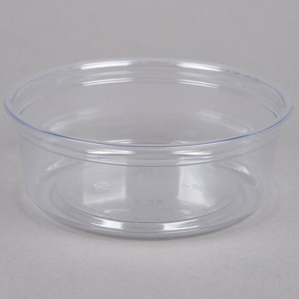 8 oz Clear Pet Plastic Round Deli Container L21874