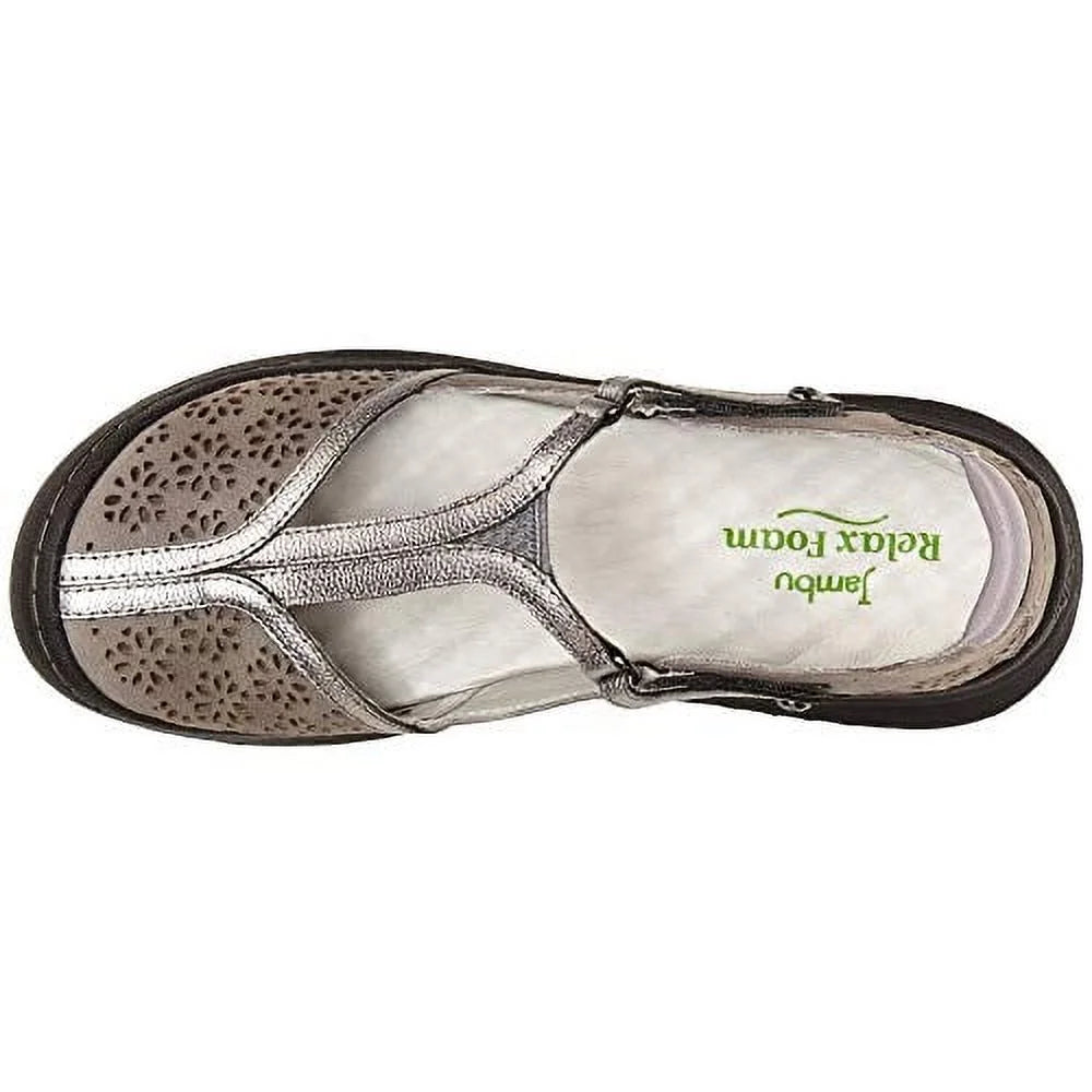 Gunmetal Grey Mary Jane Flats O411610