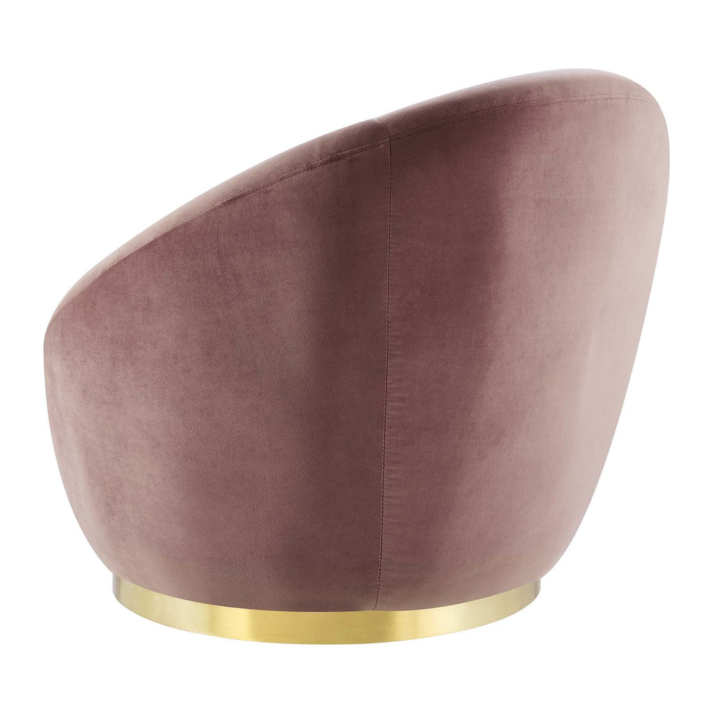 Pink Gold Velvet Swivel Accent Chair V144