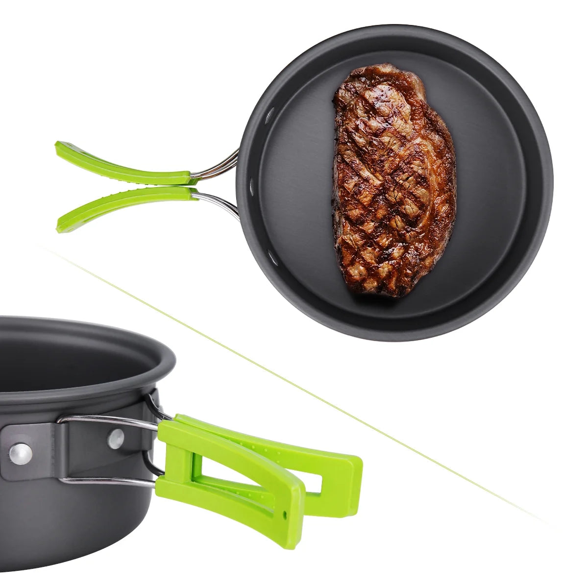 15 Pc Non Stick Camping Cookware Set F859