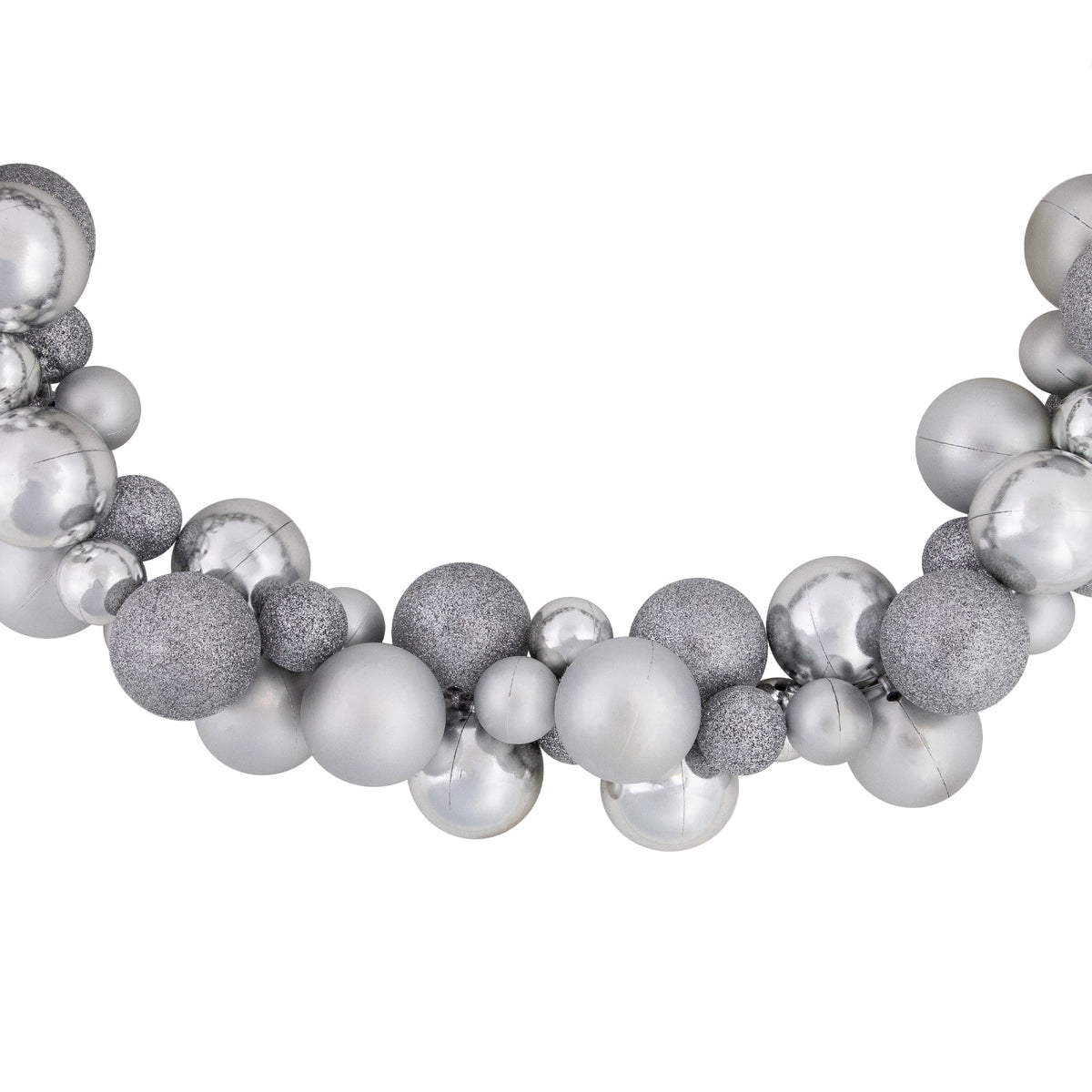 Silver Shatterproof Ball Christmas Garland A135