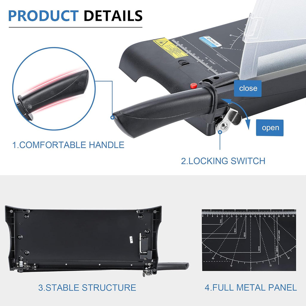 12 inch A4 Paper Trimmer Guillotine with Safety Guard and Blade Lock B5166