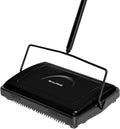 Manual Carpet Sweeper Triple Brush Non Electric Multi-Surface Floor Cleaner Red Pack of 2 W856500