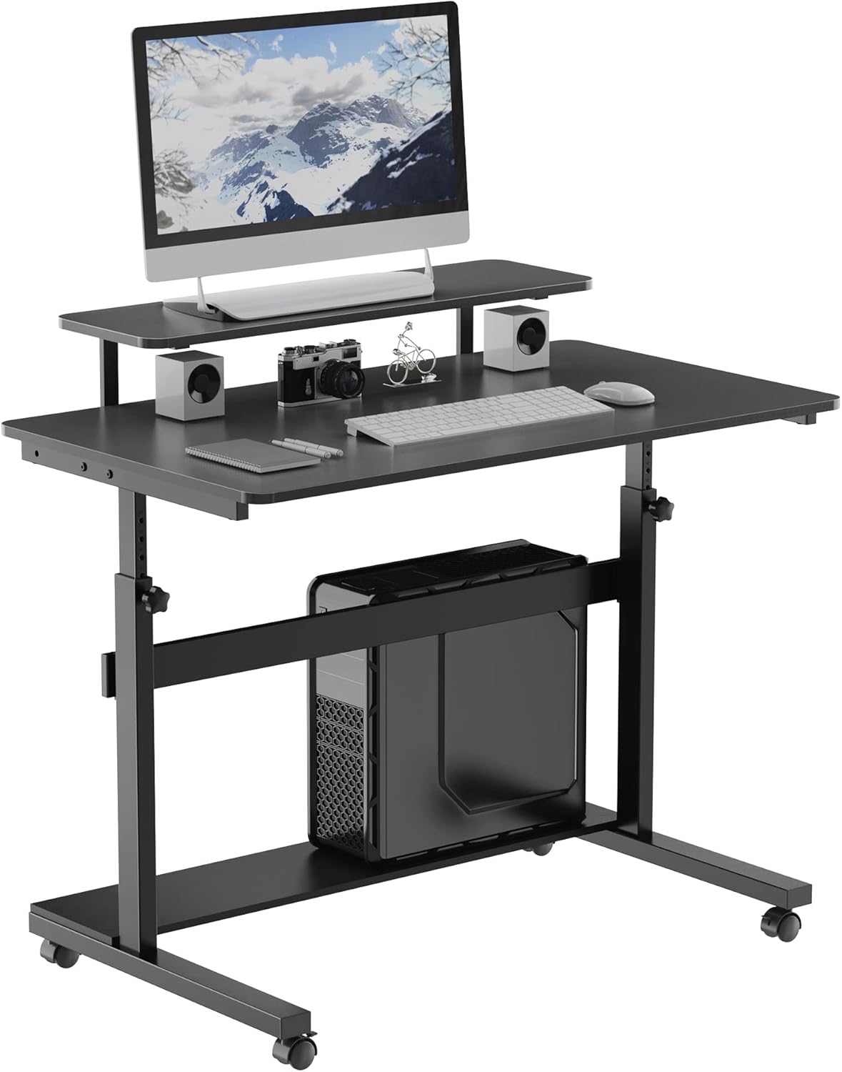 Height Adjustable Standing Desk with Detachable Hutch X394