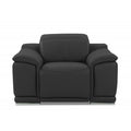 Dark Gray Italian Leather 3 Piece Seating Set T899