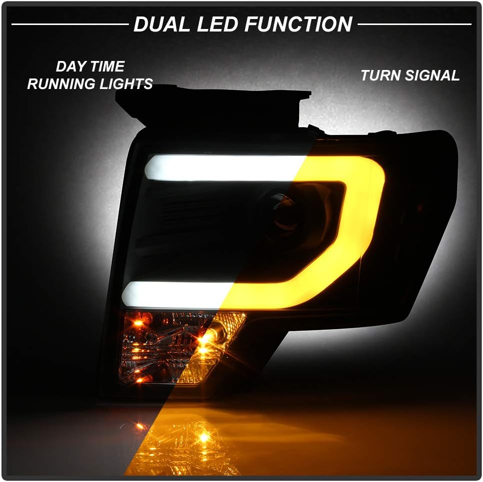 LED Tube Switchback Signal Projector Headlights Headlamps Y136
