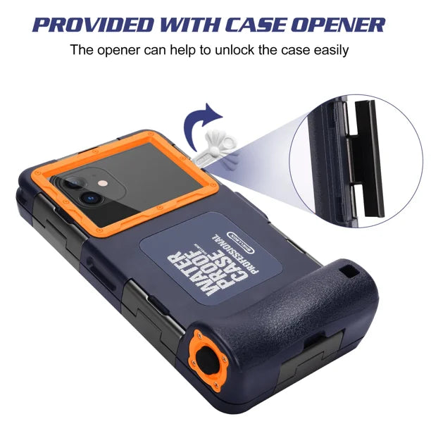Waterproof UnderWater Case for Phones Up to 6.9 Inch with Lanyard G157