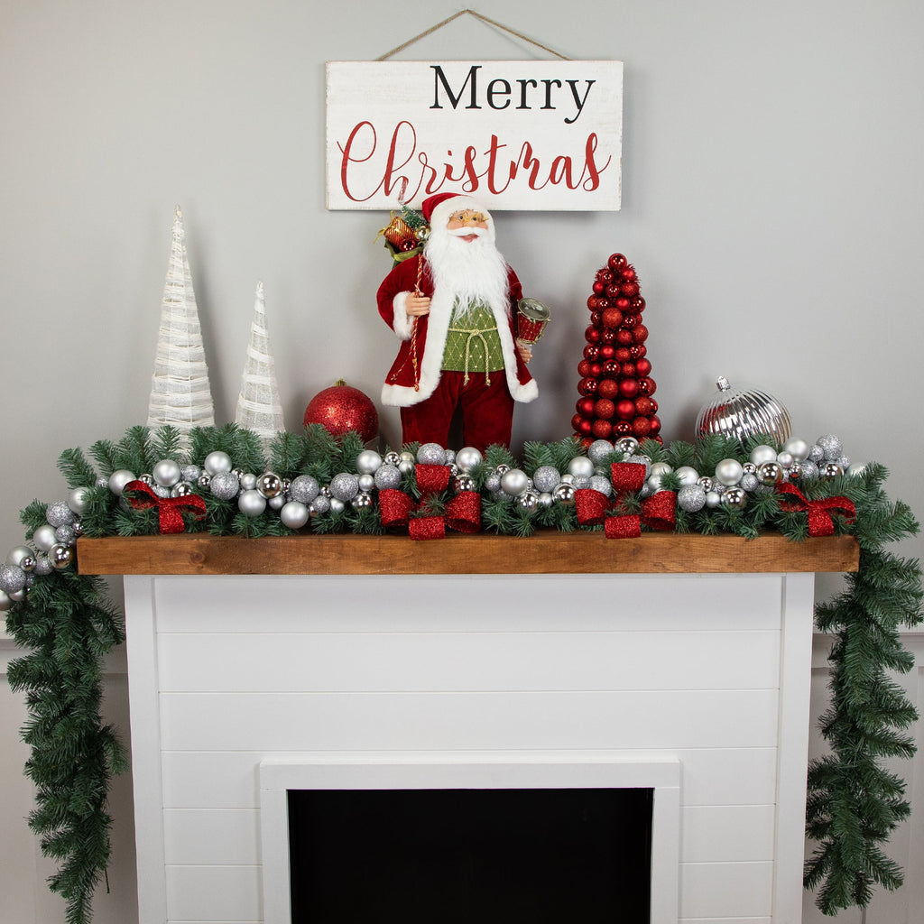 Silver Shatterproof Ball Christmas Garland A135