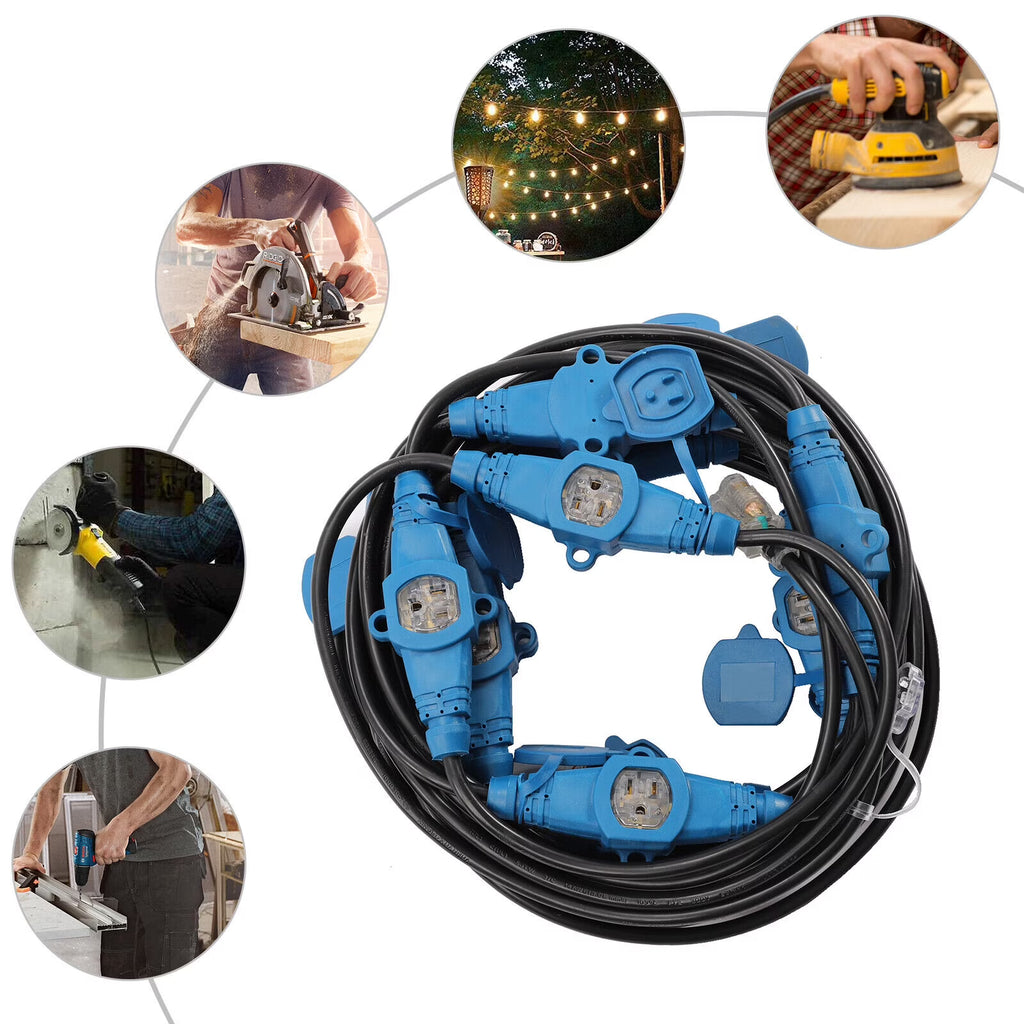 12 Gauge Heavy Duty Extension Cord 11 Outlets T728